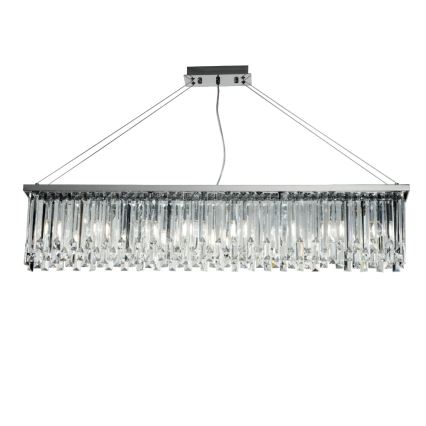 Ondaluce - Kristāla lustra uz kabeļa BATIDA 8xE14/10W/230V spīdīgs hroms