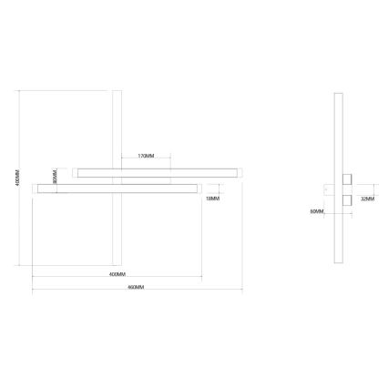 Ondaluce - LED aptumšojams sienas gaismeklis MOVIDA LED/20W/230V zelta