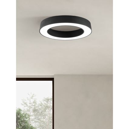 Ondaluce - LED regulējams griestu gaismeklis GLOBUS LED/80W/230V 3000/4000K Ø 100 cm melns