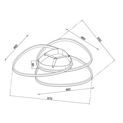 Ondaluce - LED dimējama griestu lampa ROSE LED/70W/230V zelta