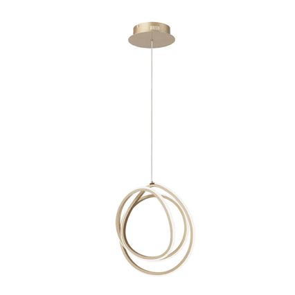 Ondaluce - LED dimējama lustra uz troses GOLDEN LED/28W/230V Ø 31,5 cm zelta krāsā