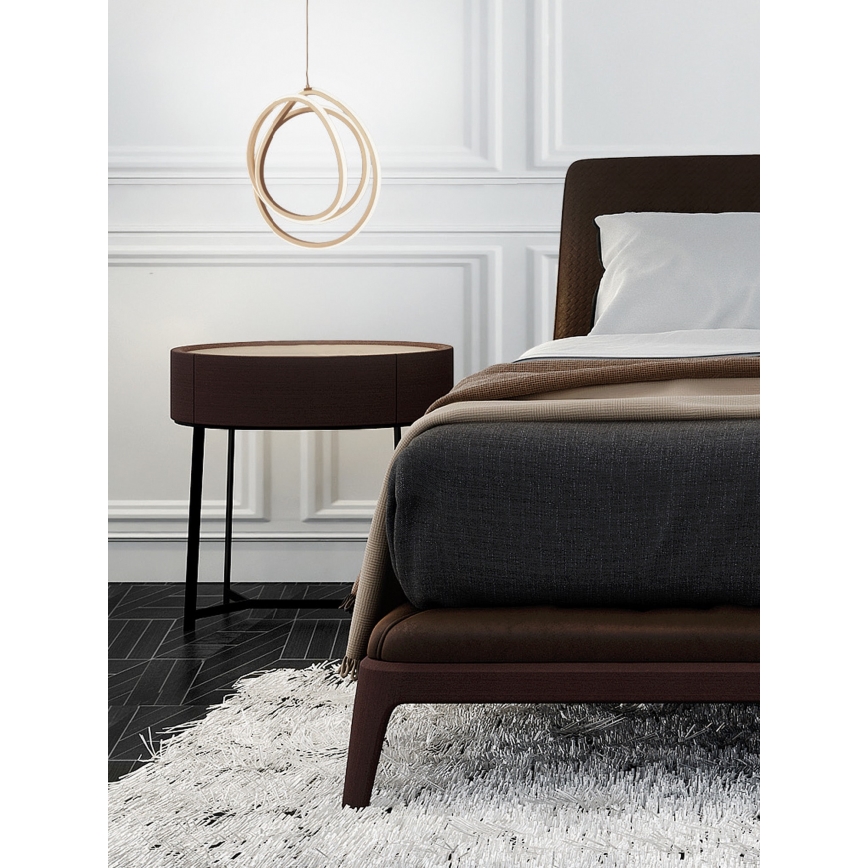 Ondaluce - LED dimējama lustra uz troses GOLDEN LED/28W/230V Ø 31,5 cm zelta krāsā