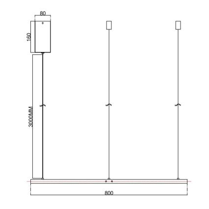 Ondaluce - LED dimmējama pakaramā lampa uz vada SOEL LED/38W/230V 3000/4000K Ø 80 cm balta