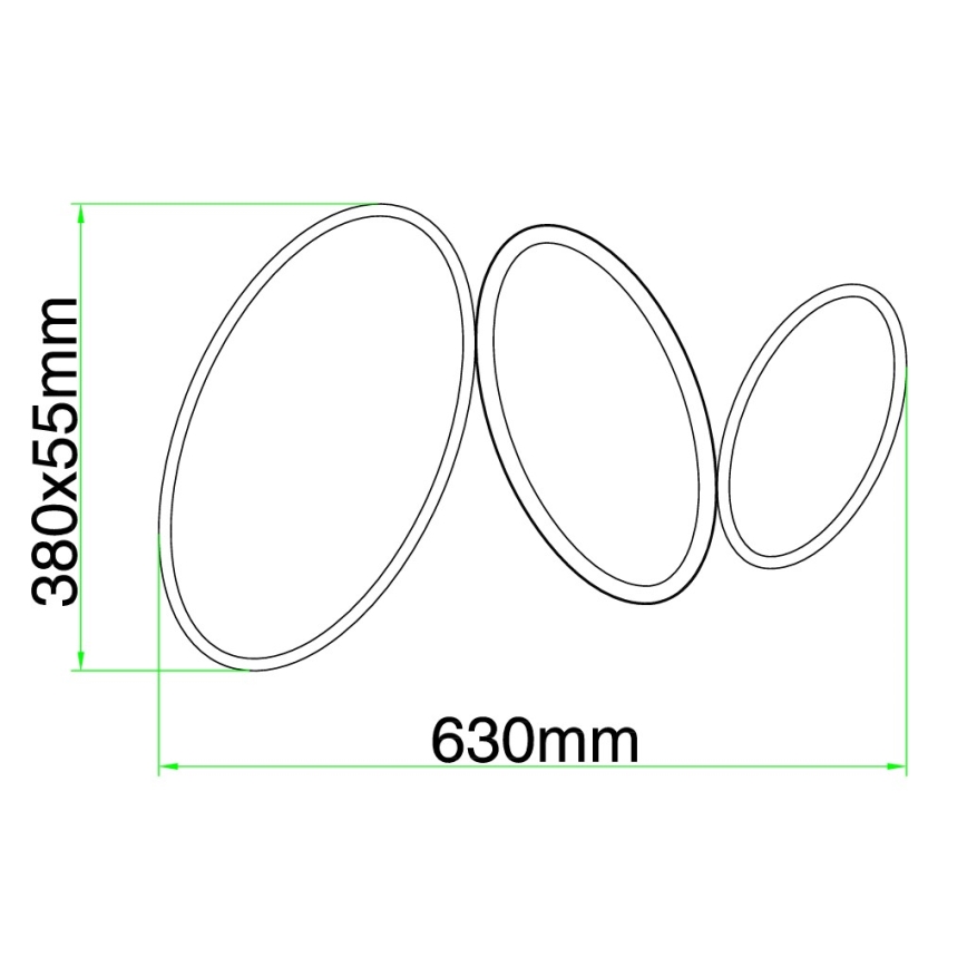 Ondaluce - LED dimmējams griestu gaismeklis RICE LED/25W/230V 38x63 cm zelta