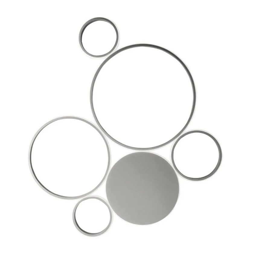 Ondaluce - LED griestu gaismeklis POIS LED/68W/230V ar regulējamu spilgtumu sudraba