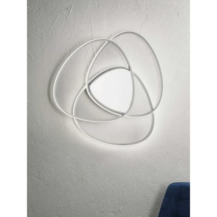 Ondaluce - LED griestu gaismeklis ROSE LED/60W/230V 50x54 cm sudraba, ar regulējamu spilgtumu