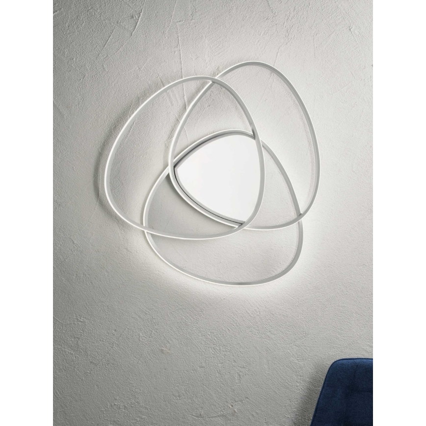 Ondaluce - LED griestu gaismeklis ROSE LED/60W/230V 50x54 cm sudraba, ar regulējamu spilgtumu