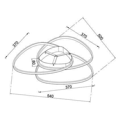 Ondaluce - LED griestu gaismeklis ROSE LED/60W/230V 50x54 cm sudraba, ar regulējamu spilgtumu
