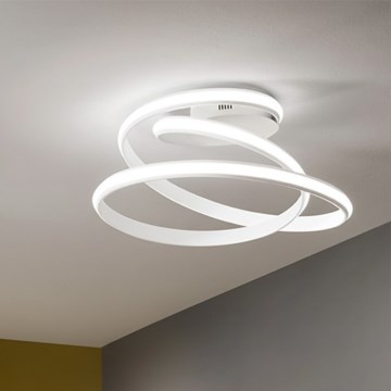 Ondaluce - LED griestu gaismeklis VUELTA LED/37W/230V ar regulējamu spilgtumu Ø 55 cm balts