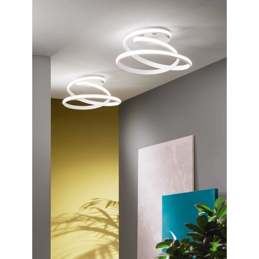 Ondaluce - LED griestu gaismeklis VUELTA LED/37W/230V ar regulējamu spilgtumu Ø 55 cm balts