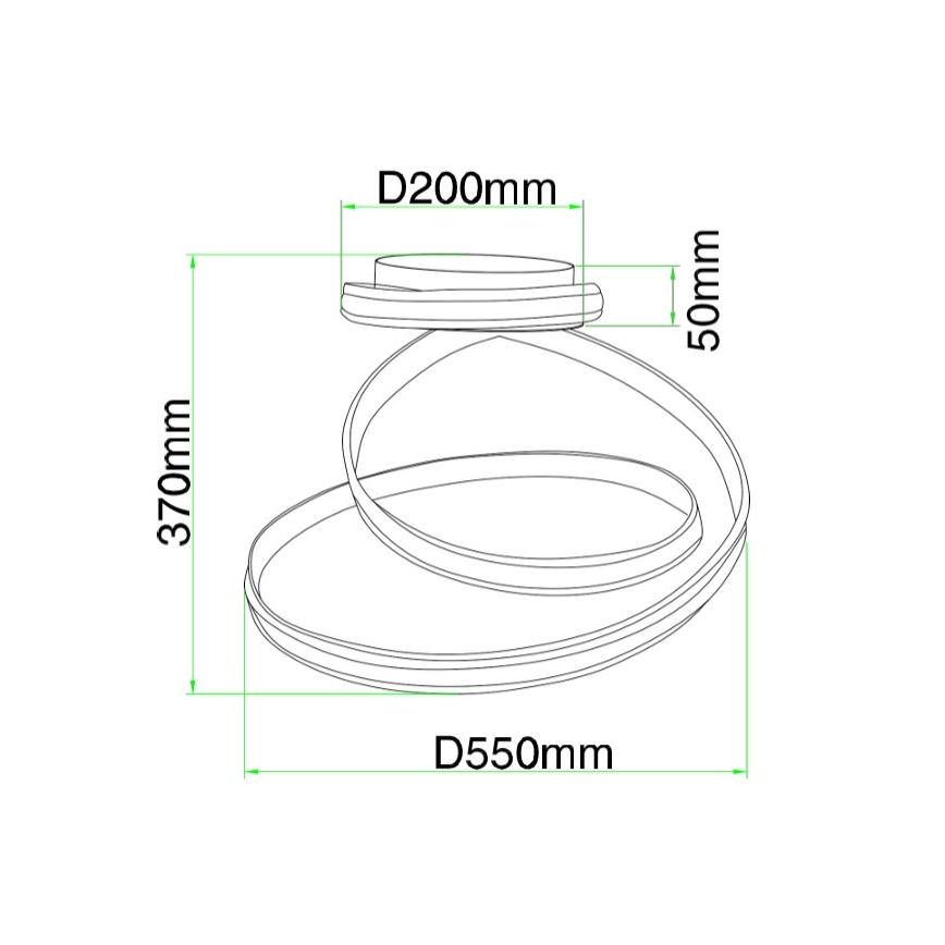 Ondaluce - LED griestu gaismeklis VUELTA LED/37W/230V ar regulējamu spilgtumu Ø 55 cm balts