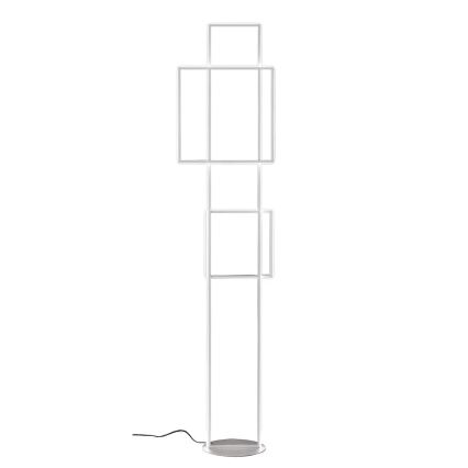 Ondaluce - LED regulējamā grīdas lampa DOWEL LED/77W/230V sudraba krāsā