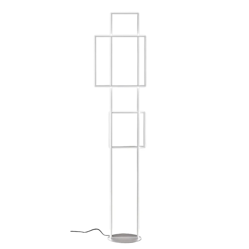 Ondaluce - LED regulējamā grīdas lampa DOWEL LED/77W/230V sudraba krāsā