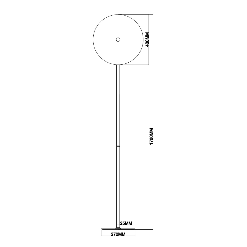 Ondaluce - LED regulējamā grīdas lampa JOKEY LED/15W/230V 170 cm zeltaina/caurspīdīga