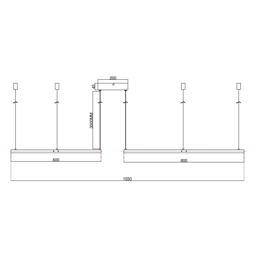 Ondaluce - LED dimmējama lustra uz kabeļa SOEL LED/28W/230V + LED/38W 3000/4000K Ø 80/60 cm balta