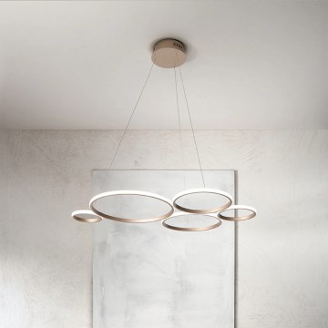 Ondaluce - LED regulējama piekaramā lustra uz kabeļa POIS LED/60W/230V zelta