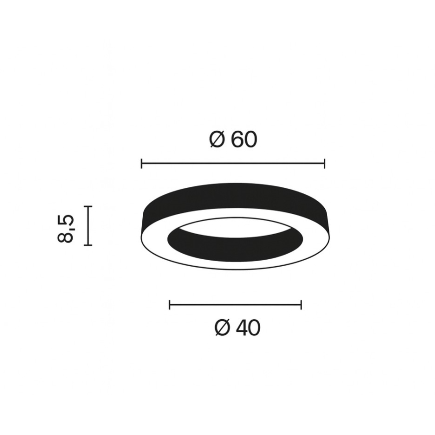 Ondaluce - regulējams LED griestu lukturis GLOBUS LED/40W/230V 3000/4000K pr. 60 cm zelta