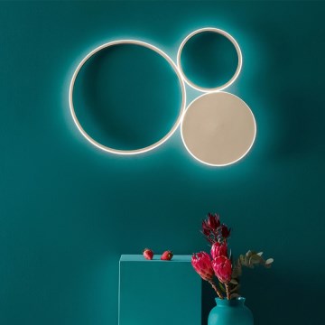 Ondaluce - LED sienas gaismeklis ar regulējamu spilgtumu POIS LED/42W/230V zelta krāsā