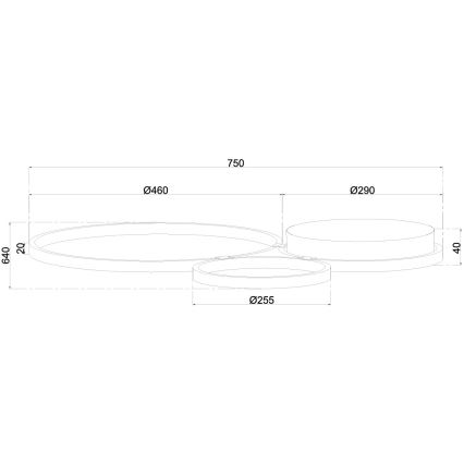 Ondaluce - LED sienas gaismeklis ar regulējamu spilgtumu POIS LED/42W/230V zelta krāsā
