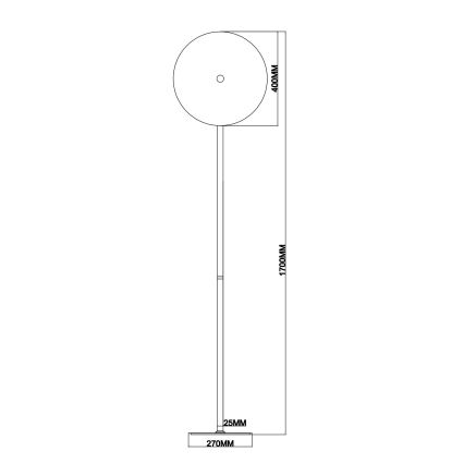 Ondaluce - LED dimmējama stāvlampa JOKEY LED/15W/230V 170 cm zelta/dūmakaini bēša