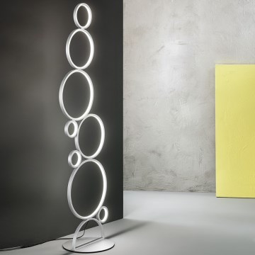 Ondaluce - LED stāvlampa ar regulējamu spilgtumu POIS LED/52W/230V 160 cm sudraba