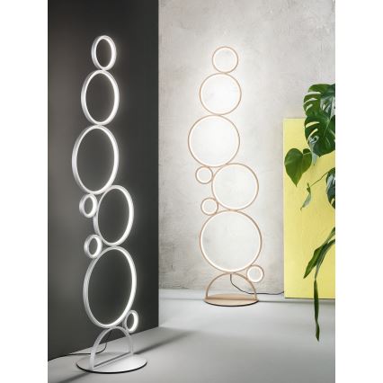 Ondaluce - LED stāvlampa ar regulējamu spilgtumu POIS LED/52W/230V 160 cm sudraba