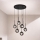 Ondaluce - Lustra uz troses JEWEL 8xE14/10W/230V Ø 70 cm melna/dūmaina melna