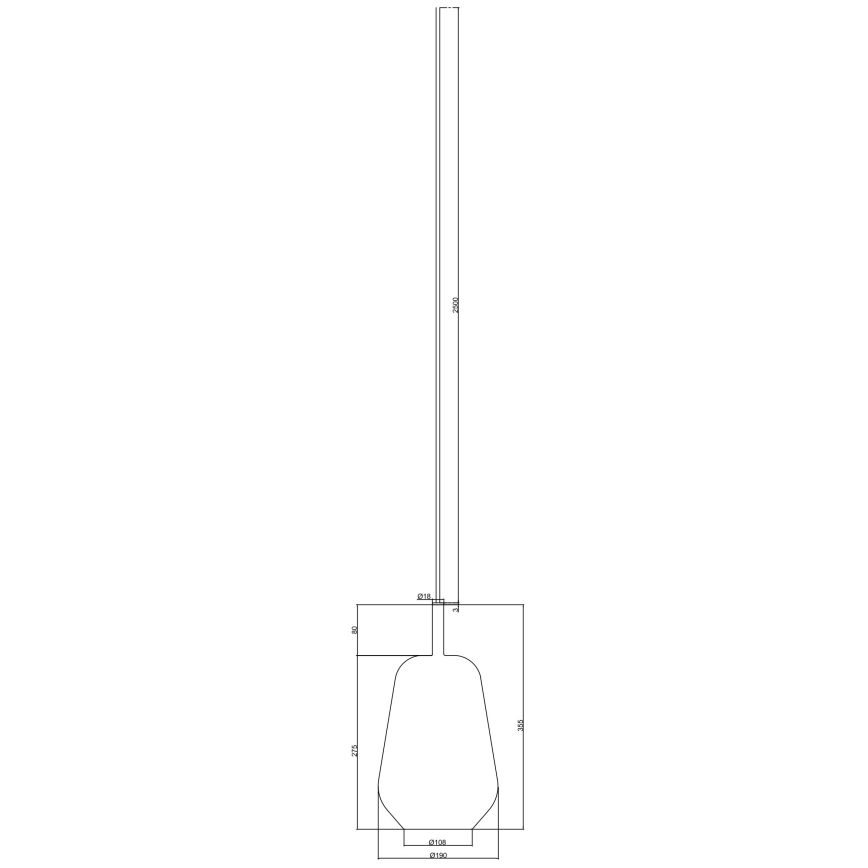 Ondaluce - Lustra uz troses THELMA 1xE27/15W/230V Ø 19 cm zelta/dūmakaini bēšs