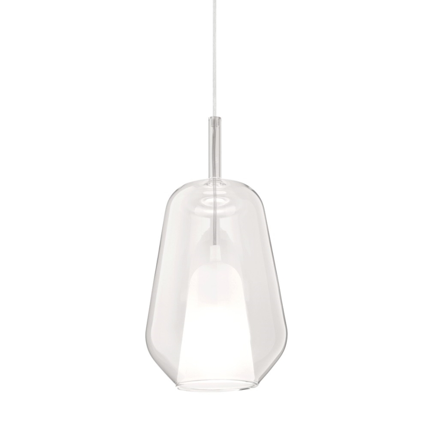 Ondaluce - Pakaramā lampa ar vadu THELMA 1xE27/15W/230V Ø 19 cm zeltaina/caurspīdīga