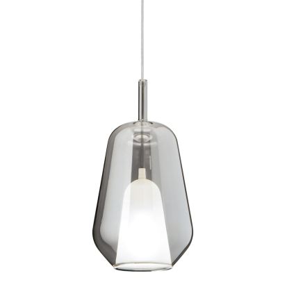 Ondaluce - Pakaramā lampa uz kabeļa THELMA 1xE27/15W/230V Ø 19 cm melna/dūmota pelēka