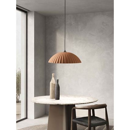 Ondaluce - pakaramā lampa uz vada RUSTIC 1xE27/15W/230V Ø 50 cm betons/brūns