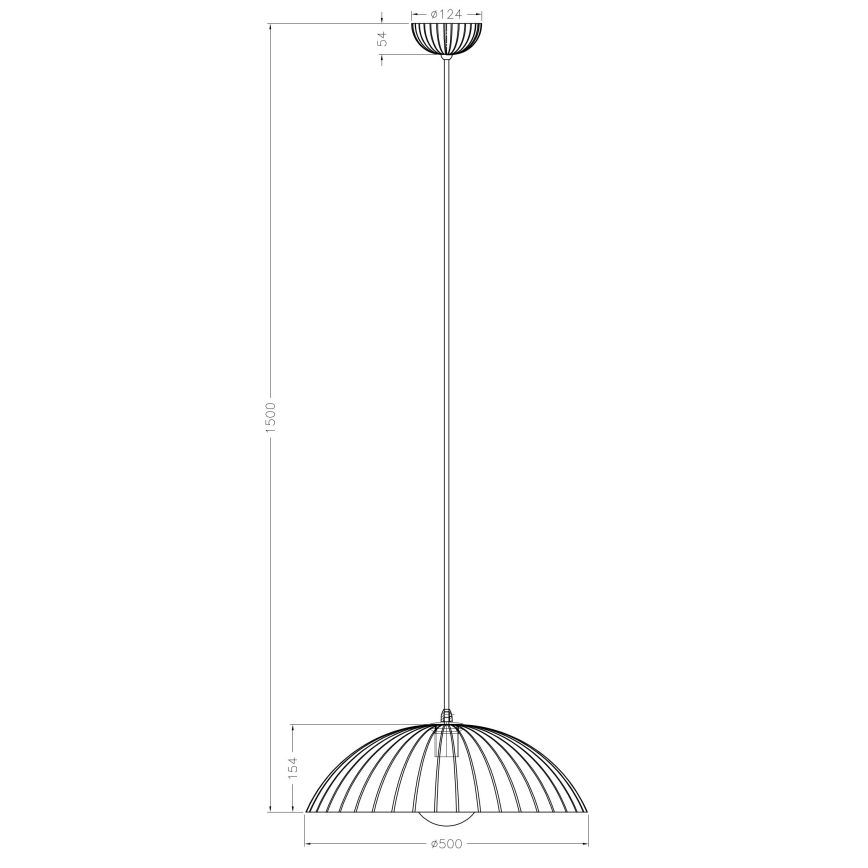 Ondaluce - pakaramā lampa uz vada RUSTIC 1xE27/15W/230V Ø 50 cm betons/brūns
