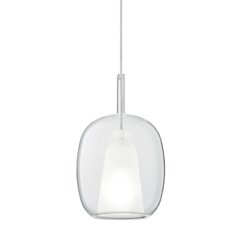 Ondaluce - Pakaramā lampa uz vada THELMA 1xE27/15W/230V Ø 19,5 cm zelta/caurspīdīga