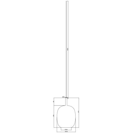 Ondaluce - Pakaramais gaismeklis ar vadu THELMA 1xE27/15W/230V Ø 19,5 cm zelta/dūmakaini bēšs