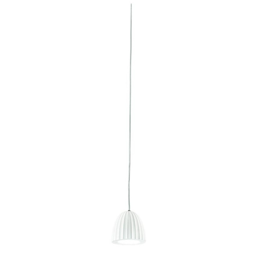 Ondaluce - Pakaramais gaismeklis uz kabeļa CONCRETE 1xGU10/7,5W/230V Ø 10,5 cm betons/balts
