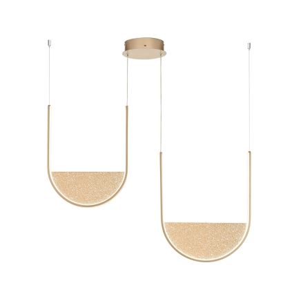 Ondaluce - piekaramā LED lustra ar regulējamu spilgtumu uz stieples LOTUS LED/55W/230V zelta