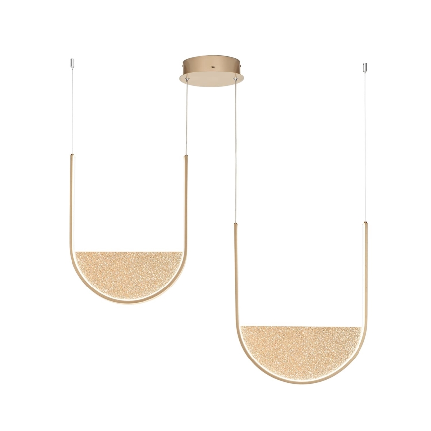 Ondaluce - piekaramā LED lustra ar regulējamu spilgtumu uz stieples LOTUS LED/55W/230V zelta