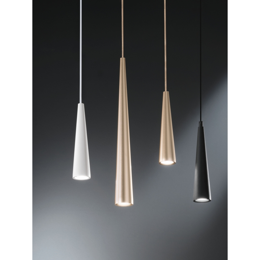 Ondaluce - piekaramā lustra NOA uz kabeļa, 1xGU10/20W/230V, Ø 5,5 cm, zelta krāsā