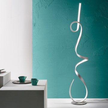 Ondaluce - regulējama LED grīdas lampa LUMEN LED/30W/230V 160 cm sudraba