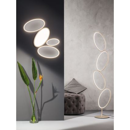 Ondaluce - regulējama LED grīdas lampa RICE LED/38W/230V 166 cm zelta
