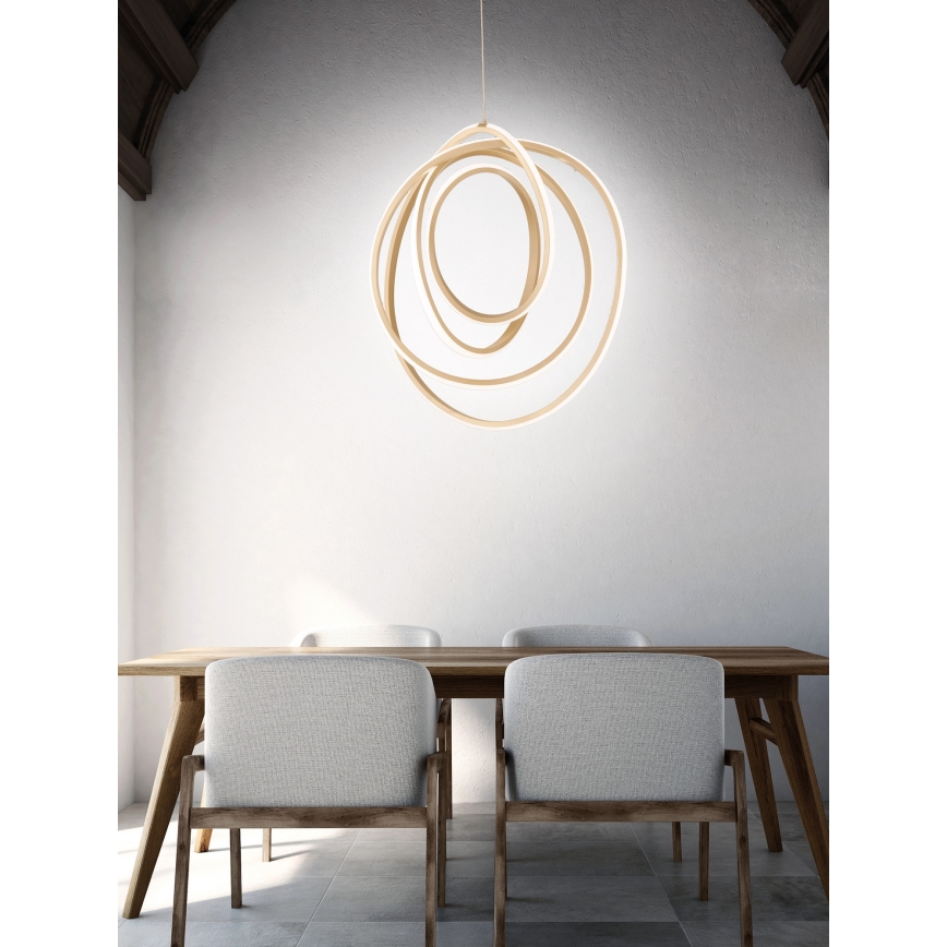 Ondaluce - regulējama LED lustra uz troses GOLDEN LED/50W/230V Ø 50 cm zelta