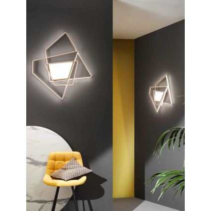 Ondaluce - regulējams LED griestu gaismeklis GALAXY LED/90W/230V 71x84 cm, zelta krāsā