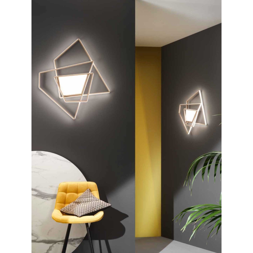 Ondaluce - regulējams LED griestu gaismeklis GALAXY LED/90W/230V 71x84 cm, zelta krāsā