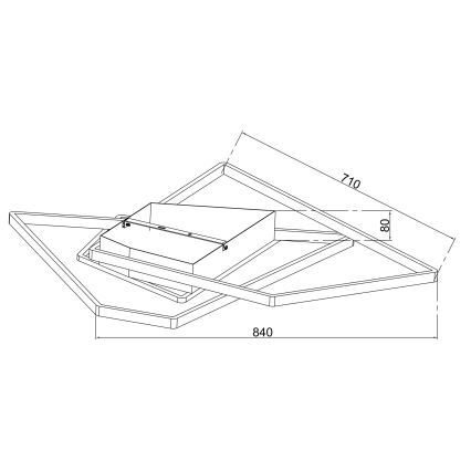 Ondaluce - Regulējams LED griestu gaismeklis GALAXY LED/90W/230V zelta
