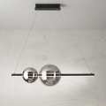 Ondaluce - Regulējams LED karājošais lustrs uz troses FUFI LED/40W/230V melns/dūmakaini melns