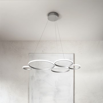 Ondaluce - regulējams LED pakaramais gaismeklis uz troses POIS LED/60W/230V sudraba