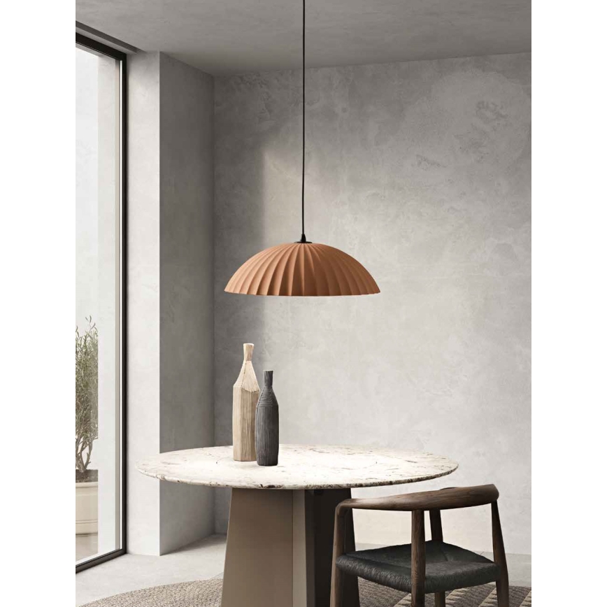 Ondaluce - RUSTIC karājoša lampa uz vada, 1xE27/15W/230V, diametrs 50 cm, betona brūna