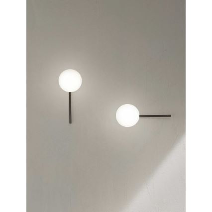 Ondaluce - Sienas gaismeklis JEWEL 1xE14/10W/230V dūmainajā melnajā krāsā