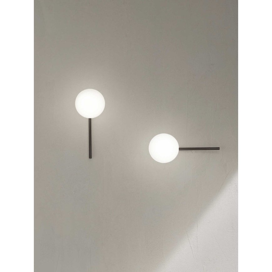 Ondaluce - Sienas gaismeklis JEWEL 1xE14/10W/230V dūmainajā melnajā krāsā