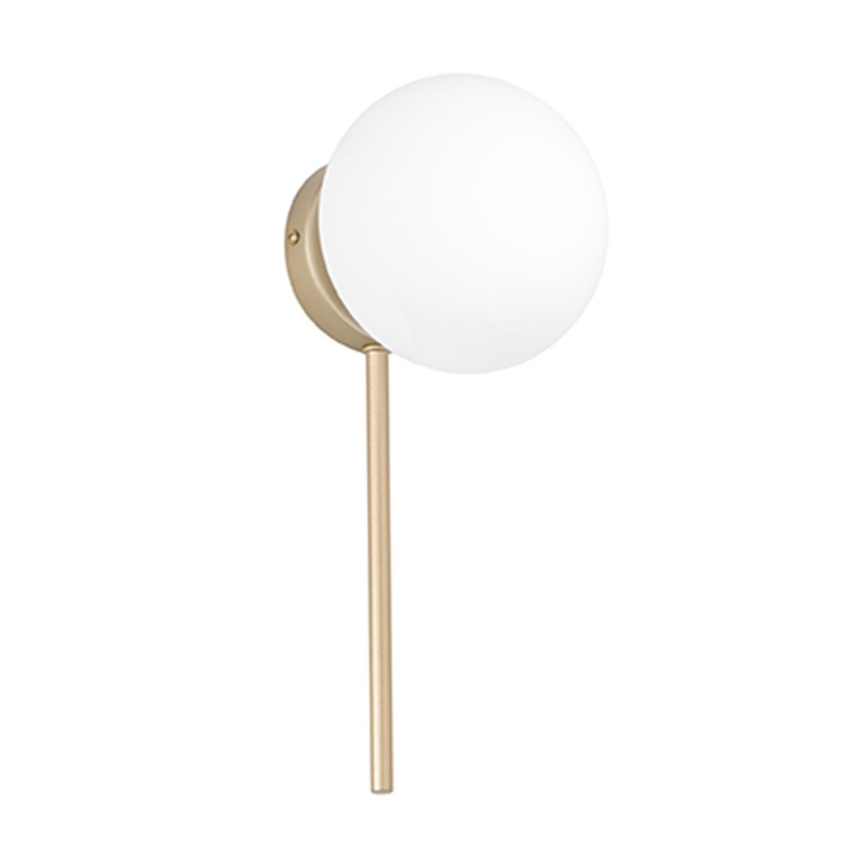 Ondaluce - Sienas gaismeklis JEWEL 1xE14/10W/230V zelta/balta